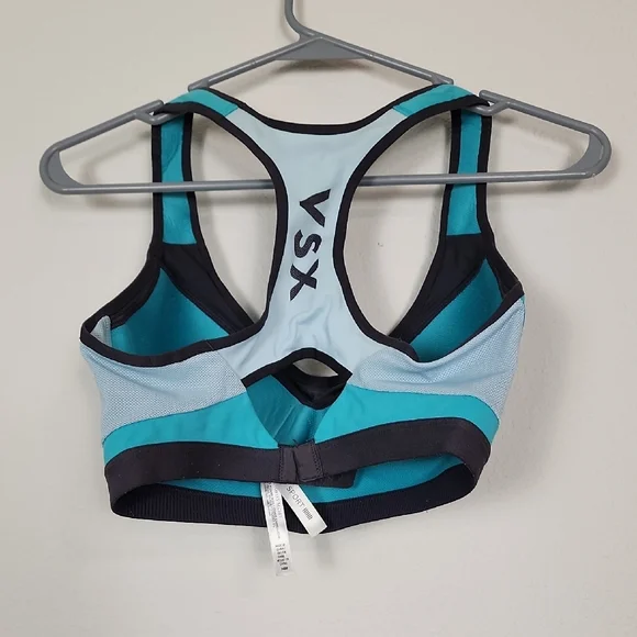 VSX Teal and Black Sports Bra - Picture 3 of 7